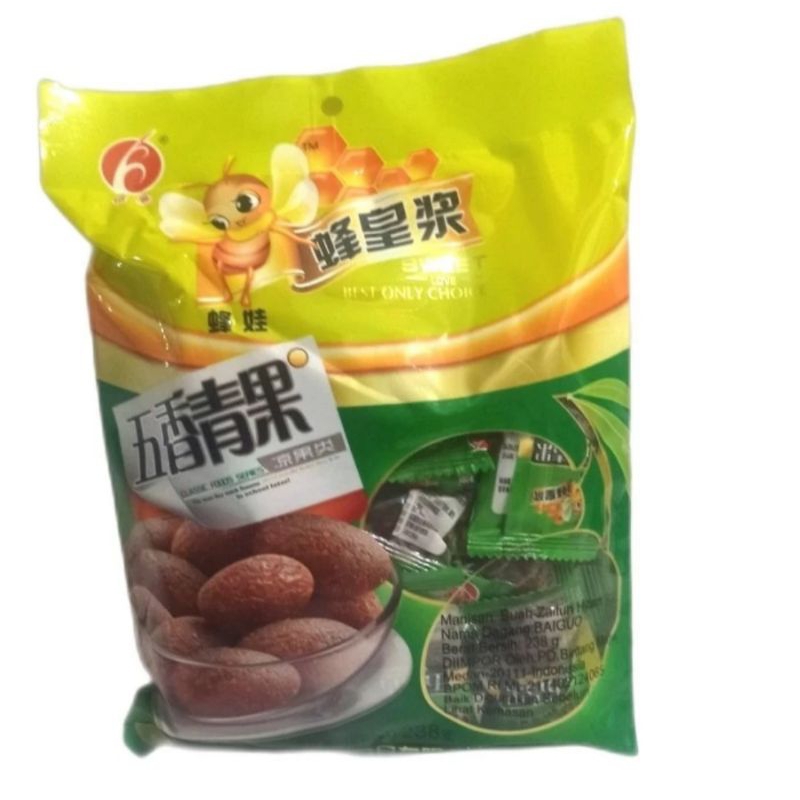 

Bai Guo Manisan Buah Zaitun Hitam 238g / Manisan Buah Kana / Manisan Buah Olive 238g