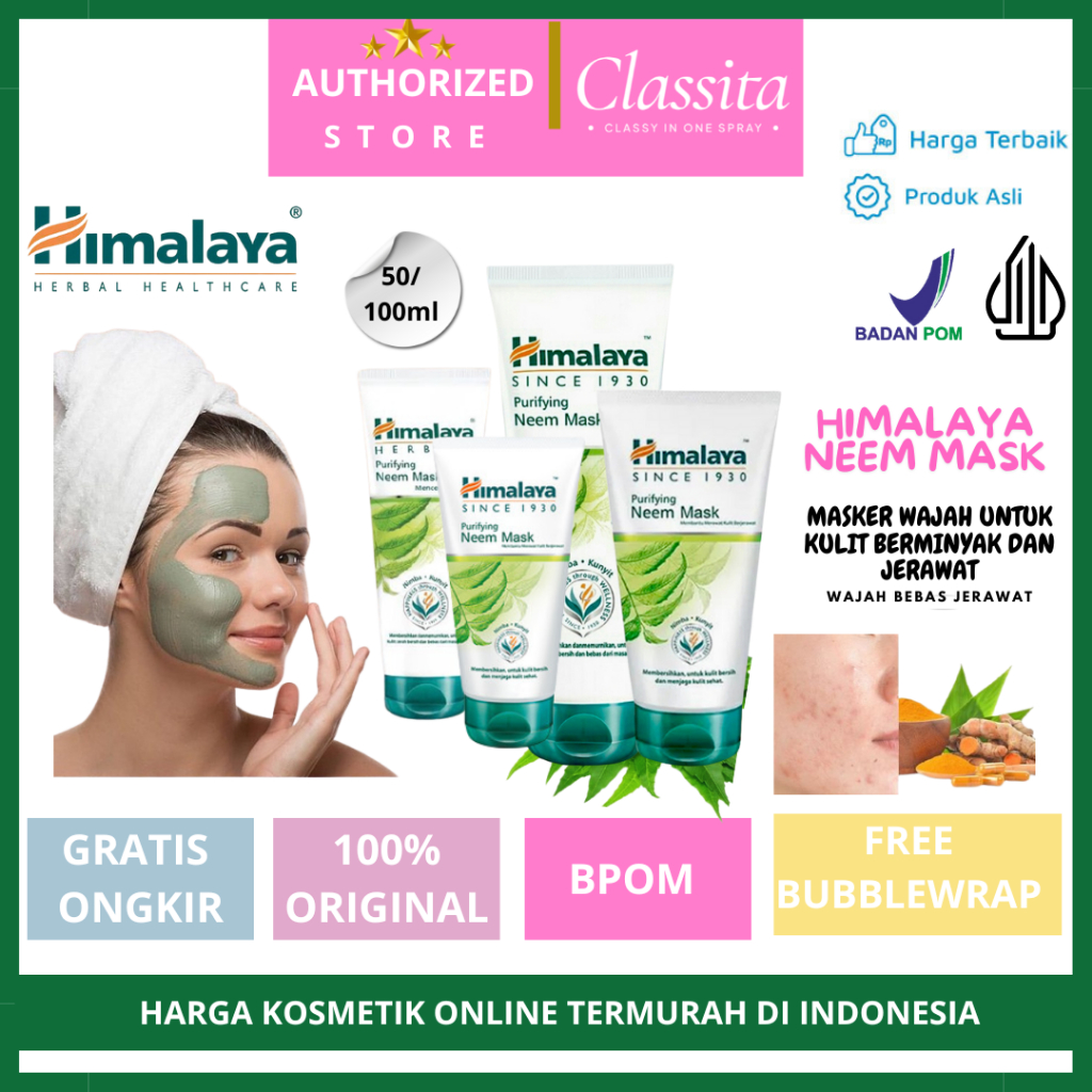 𝐂𝐋𝐀𝐒𝐒𝐈𝐓𝐀.𝐈𝐃 - - Himalaya Mask | Masker Himalaya Jerawat | Himalaya Purifying Neem Mask Masker Wajah