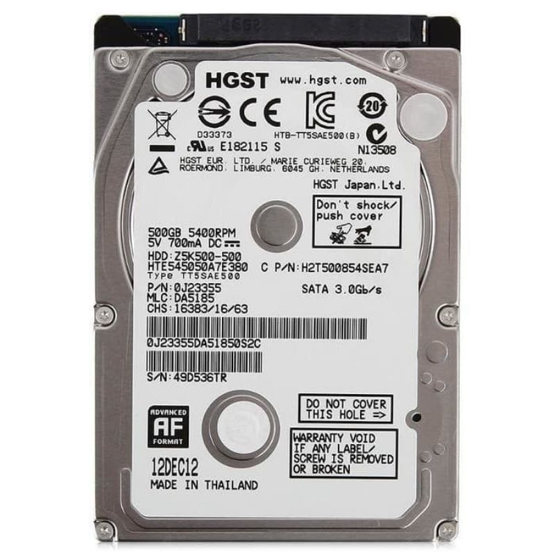 HARDISK INTERNAL HGST LAPTOP 500 GB