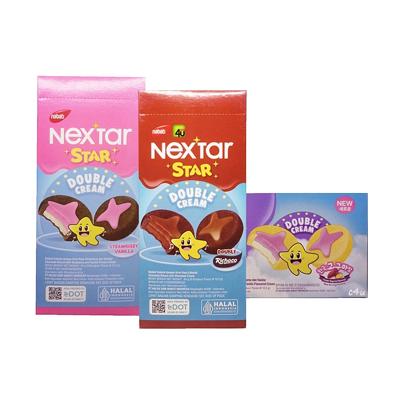 

Nabati Nextar STAR - Double Cream Chocolate Biscuit - Box Isi 8 pcs