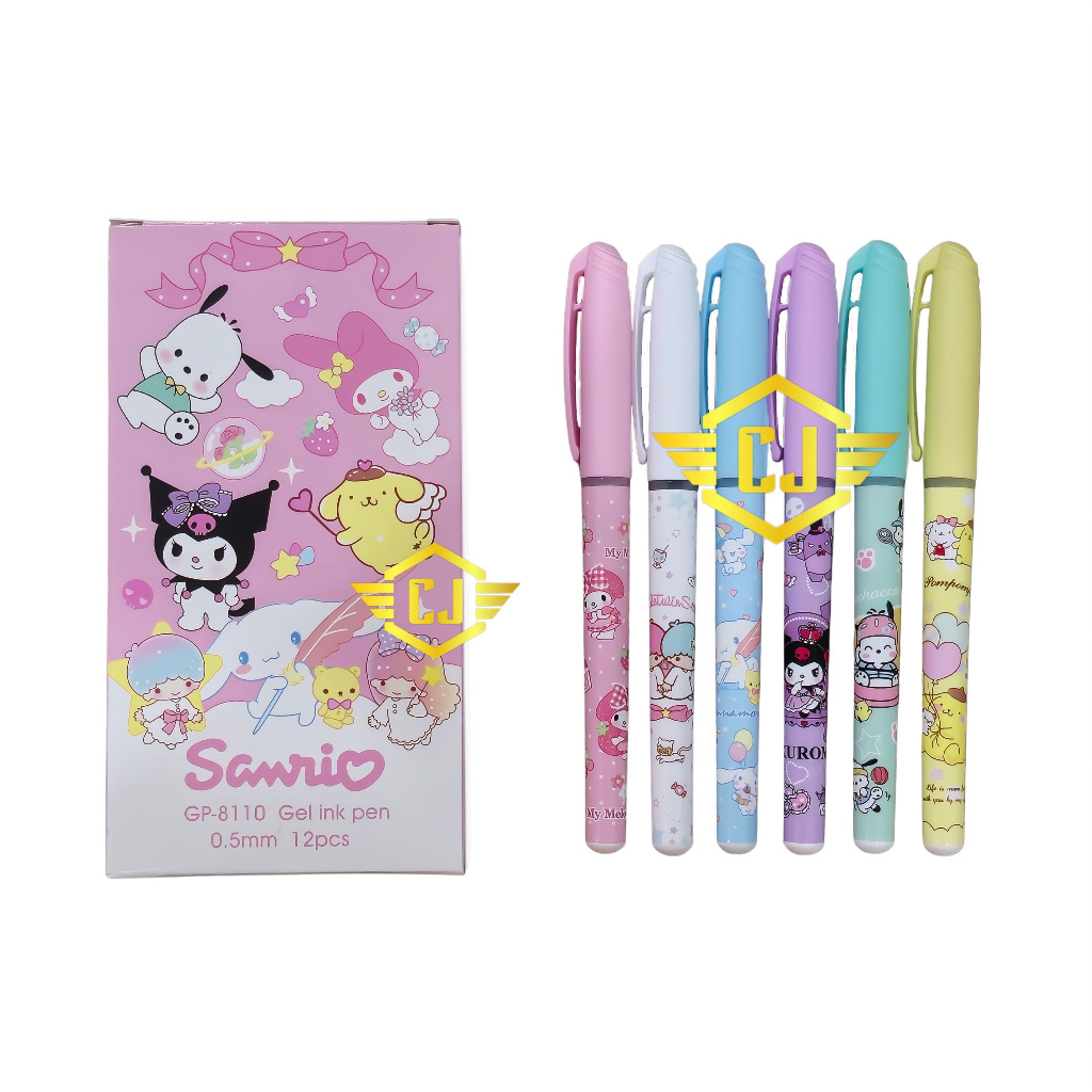 

1 LSN / 12 PCS Gel Pen Pulpen Sanrio GP-8110 Kuromi Melody