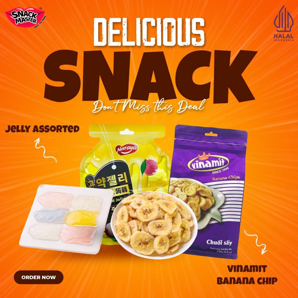 

HALAL SNACK IMPORT NARAYA VINAMIT BUNDLE puding jelly mangga Leci keripik buah MANIS CEMILAN ANAK GURIH cemilan sehat diet