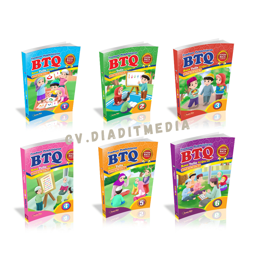 Buku BTQ (Baca Tulis Al-Qur’an) untuk SD/MI Kelas 1,2,3,4,5,6 - Pustaka Mulia