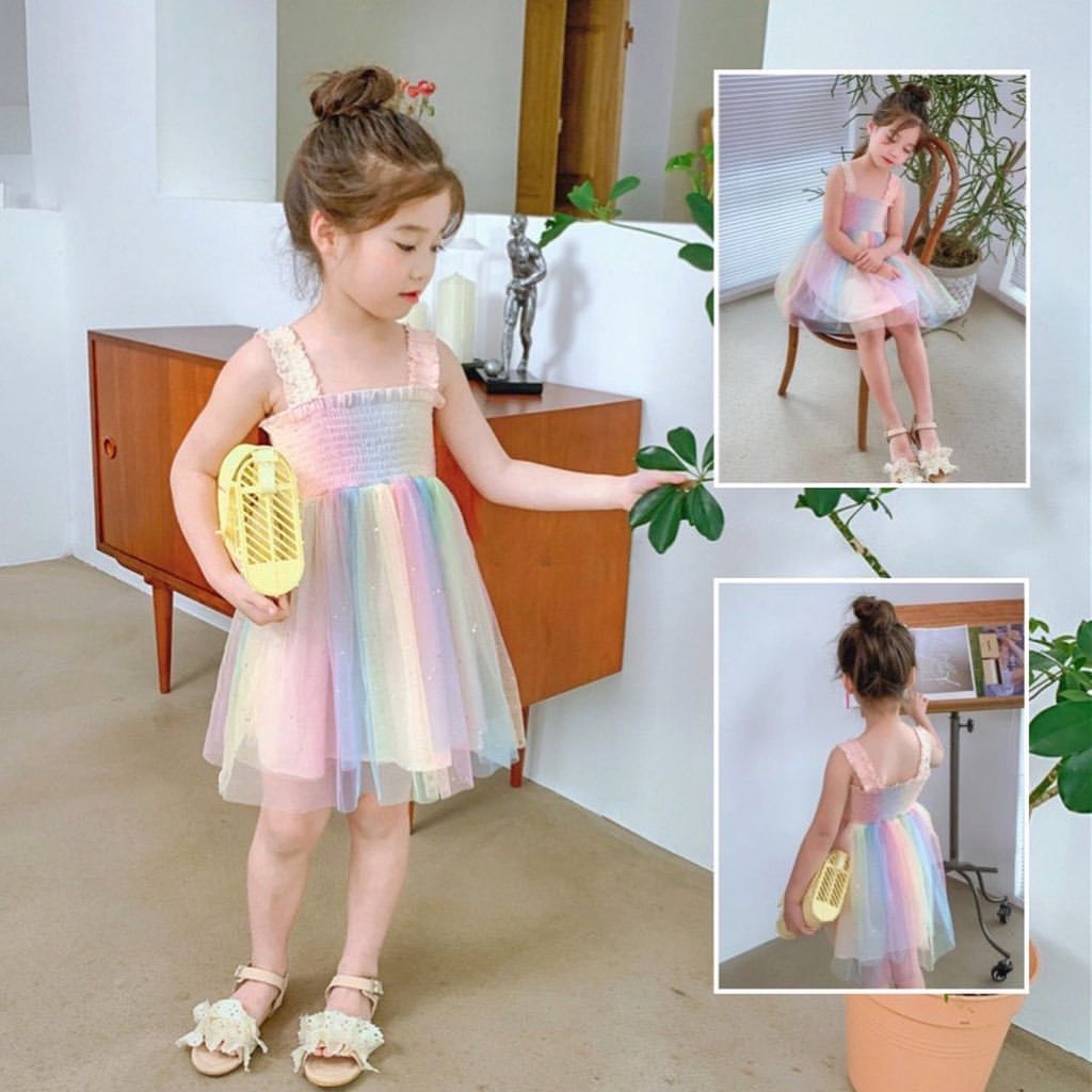 Elie Tutu Dress Anak Perempuan Import Korean Style
