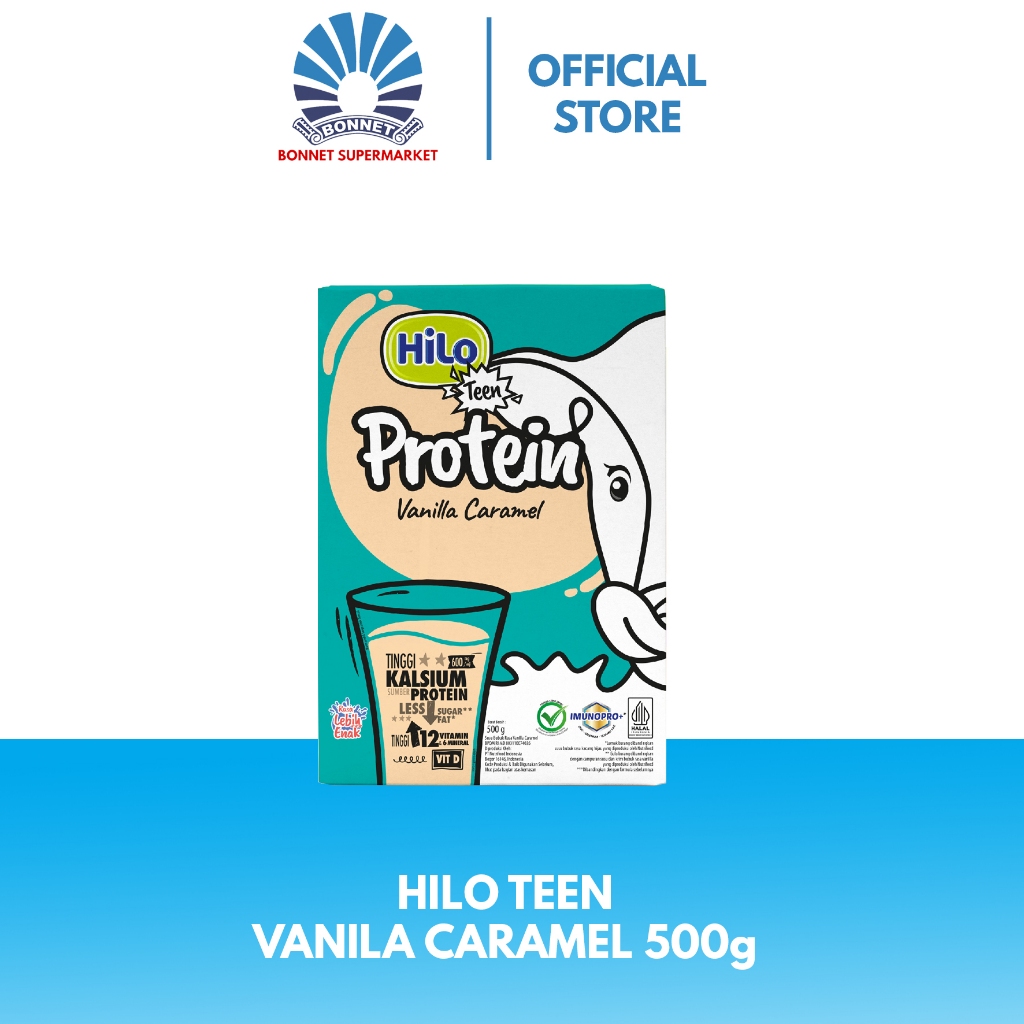 

Hilo Teen Vanilla Caramel 500g - Susu Rendah Lemak Tinggi Kalsium