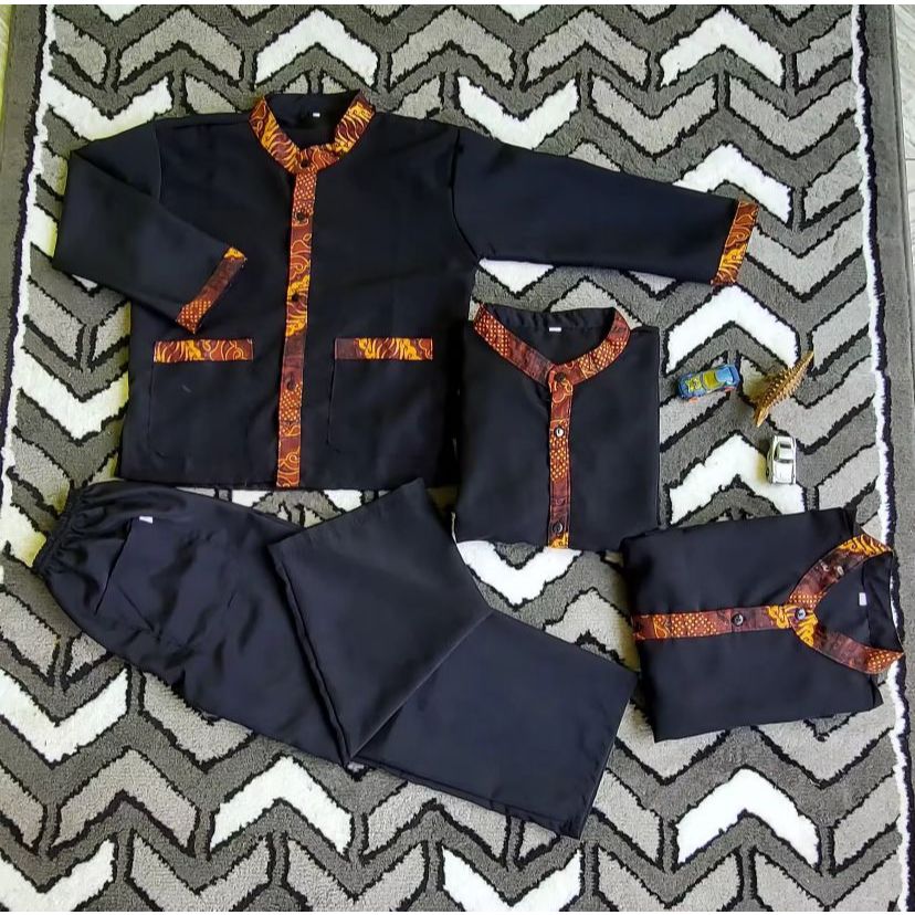 Setelan Baju Pangsi Anak Laki-Laki/Katun BSY Mix Batik Premium/Pangsi Khas Sunda/