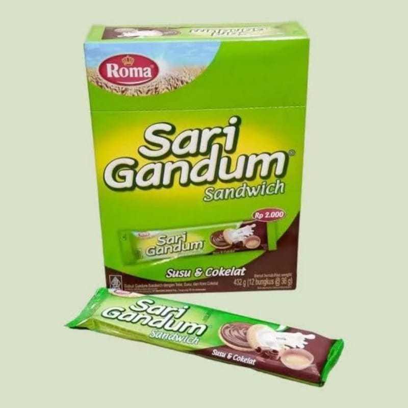 

Roma sari gandumsandwich 1 box isi 12