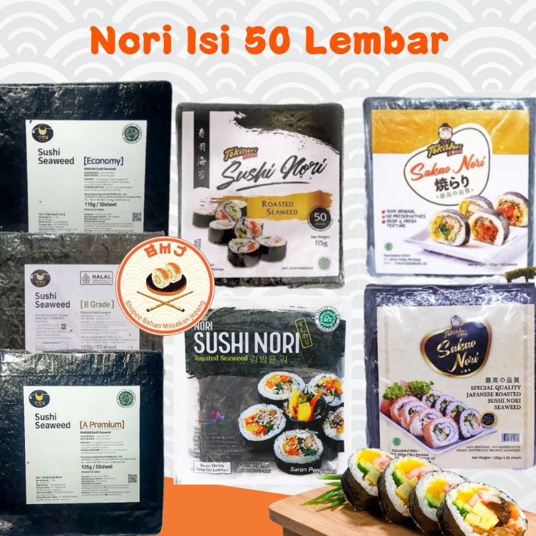 

Manjun Sushi Nori halal Tokinori Sushi Nori halal Sakao Sushi Nori Yakinori Premium Nori Java Nori