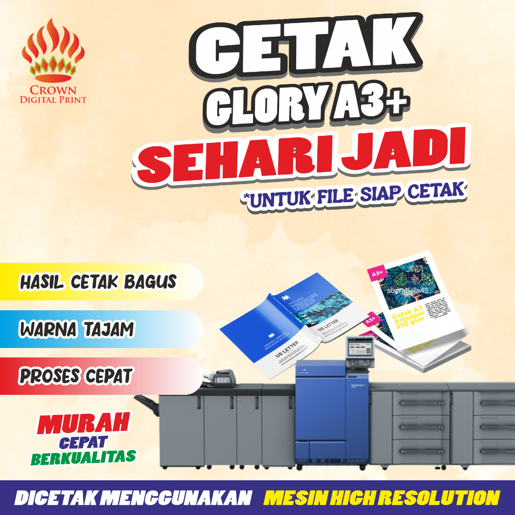 

CETAK A3+ GLORY 210 GSM I PRINT A3+ GLORY GSM I JASA CETAK GLORY