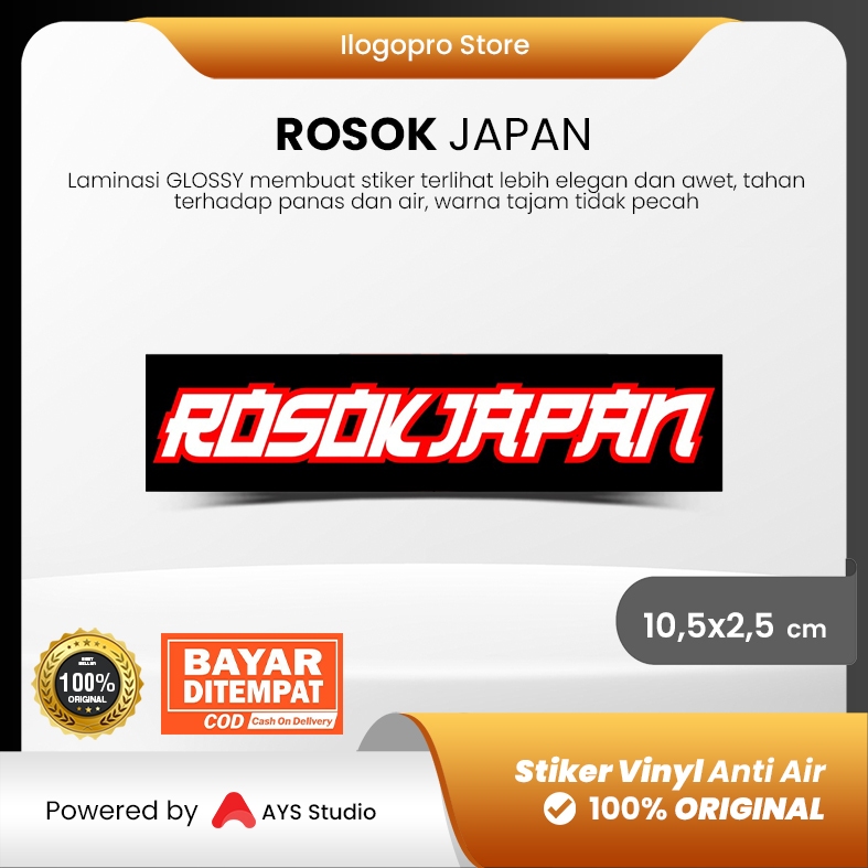 

Stiker Rosokan Jepang Vinyl Anti Air (Bijian) - ROSOK JAPAN (Merah)