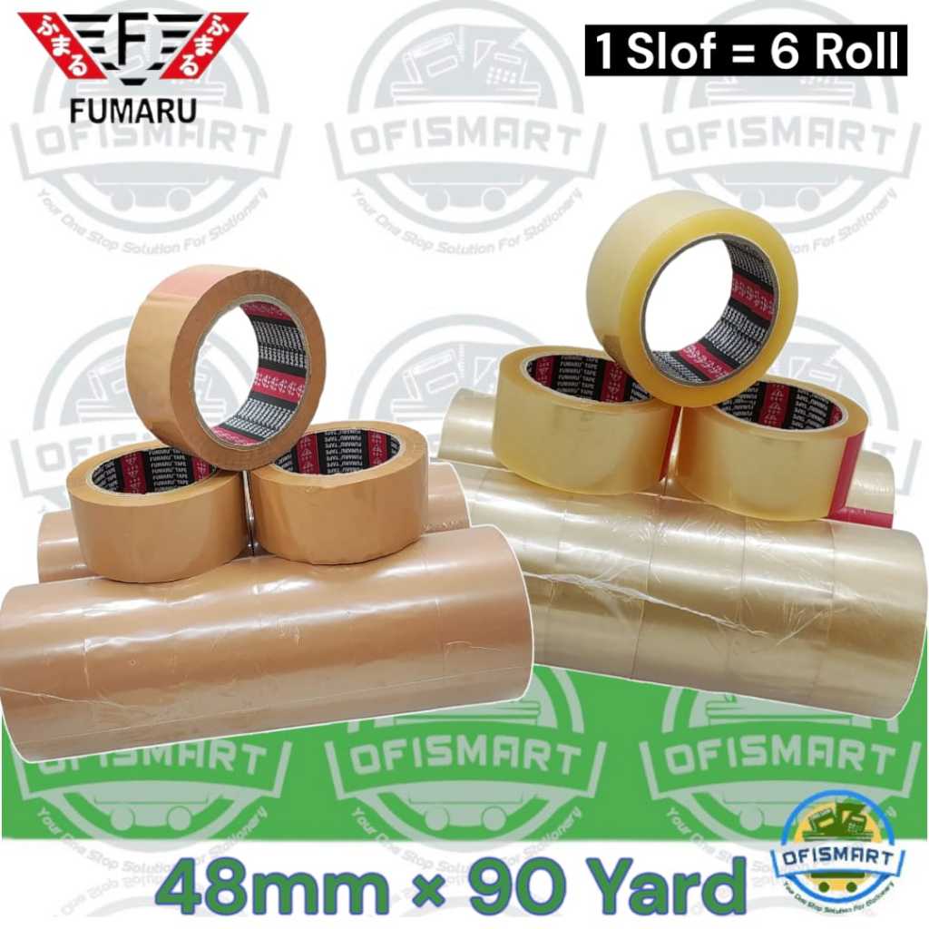 

Fumaru Lakban OPP Tape Selotip 48mm x 90 Yard | @1 Slof=6 Rol