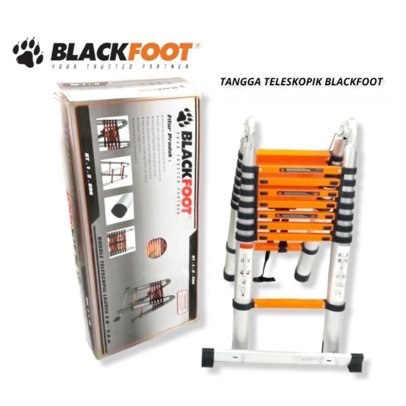 TANGGA TELESKOPIK BLACK FOOT| TANGGA ALUMINIUM 5 METER