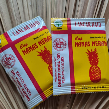 

Jamu Lancar HAID Cap NANAS MERAH Isi 10 Sachet Original | Pelancar Haid