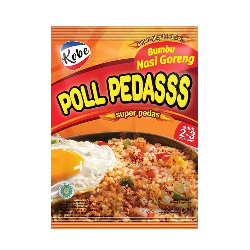 

KOBE BUMBU NASI GORENG POLL PEDAS / SUPER PEDAS