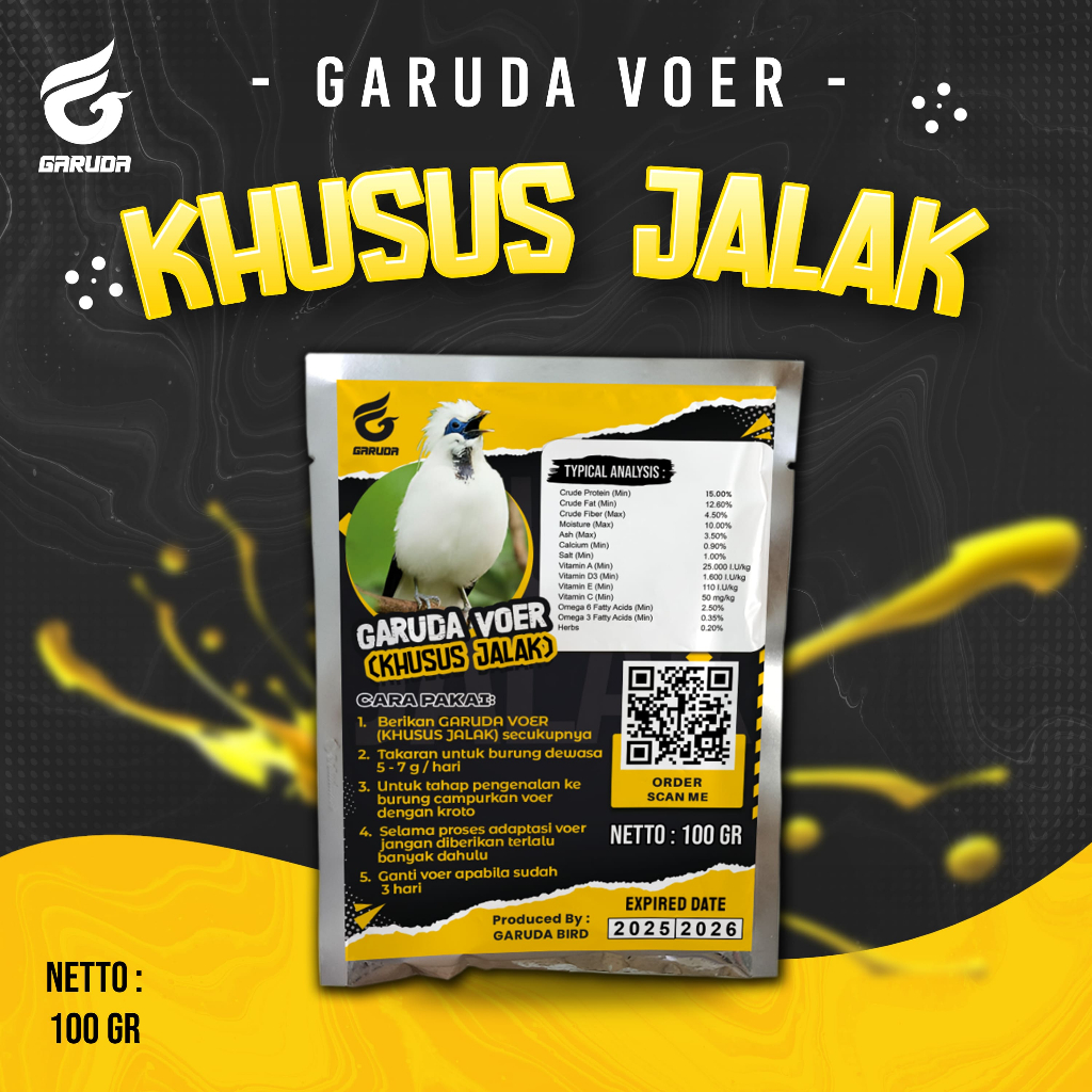 VOER BURUNG JALAK | VOER HARIAN | VOER NUTRISI KOMPLIT | GARUDA VOER HARIAN KHUSUS JALAK | GARUDA VO