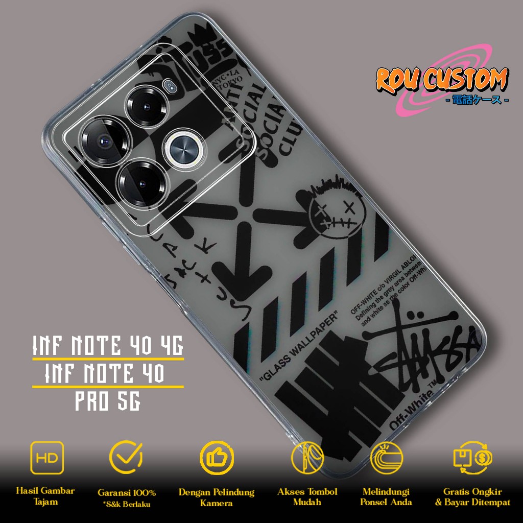 Case INFINIX NOTE 40 4G 40 PRO 5G TERBARU - Casing INFINIX NOTE 40 40 PRO 5G [ KAWS ] Silikon INFINI