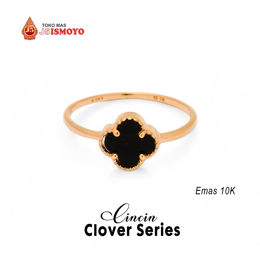 Cincin Emas Clover 10K J5Ismoyo