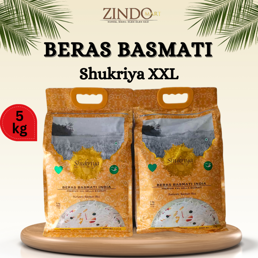 

BERAS BASMATI SHUKRIYA 5KG XXL SELLA BASMATI ORIGINAL / BASMATI RICE SUKRIYA UNTUK NASI KEBULI