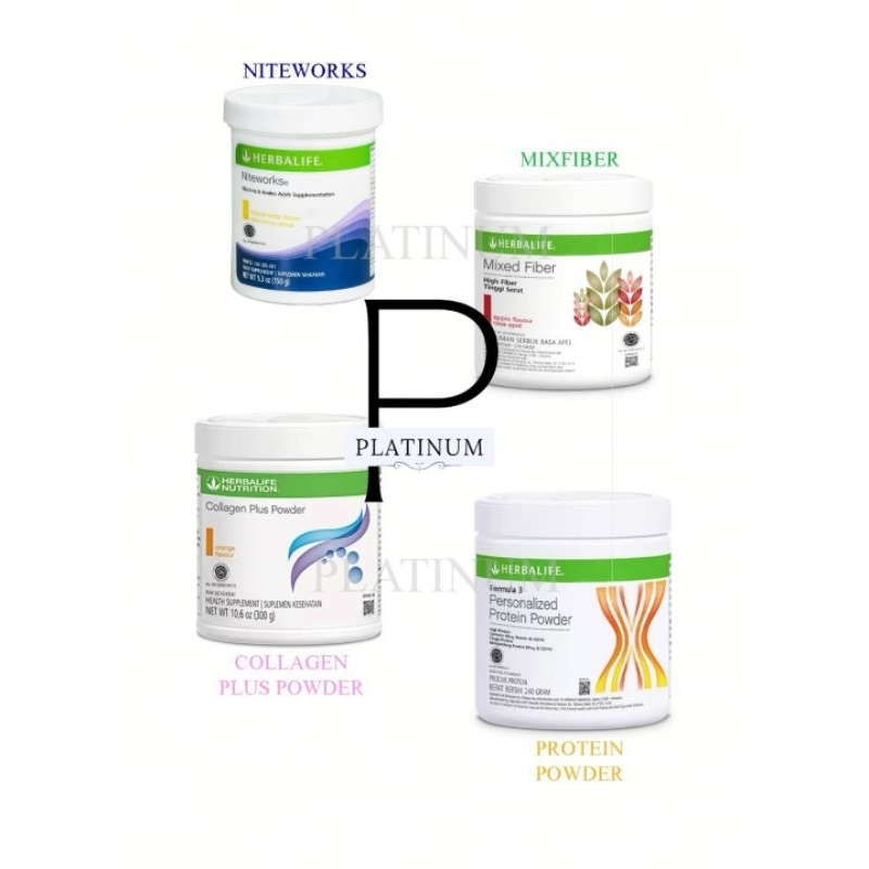 COLLAGEN PLUS POWDER NITEWORKS PPP MIXEDFIBER HERBALIFE100% ORIGINAL