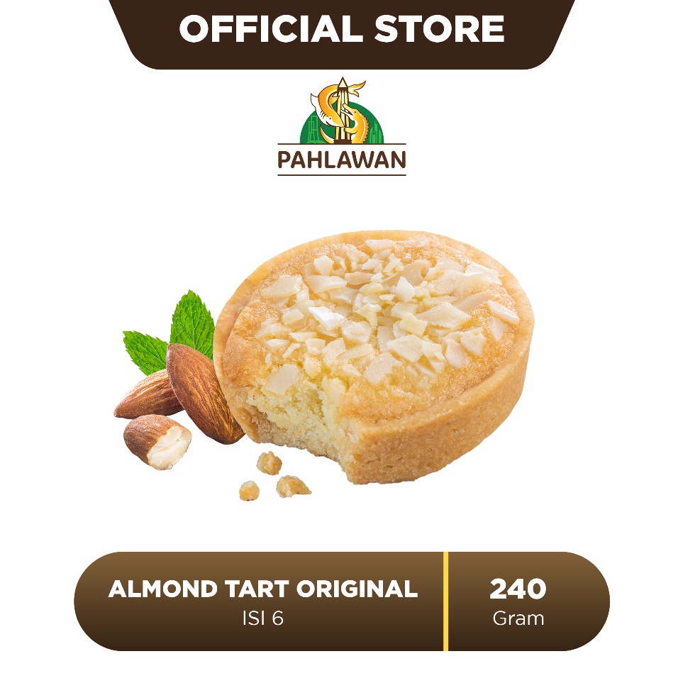 Langsung Checkout Lapis Kukus Pahlawan Almond Tart Original  6 Pcs