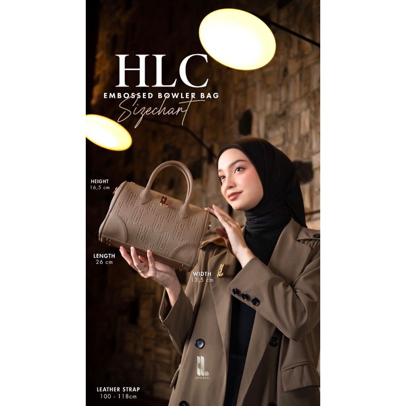 HLC EMBOSSED BOWLER & SLING BAG By Heylocal