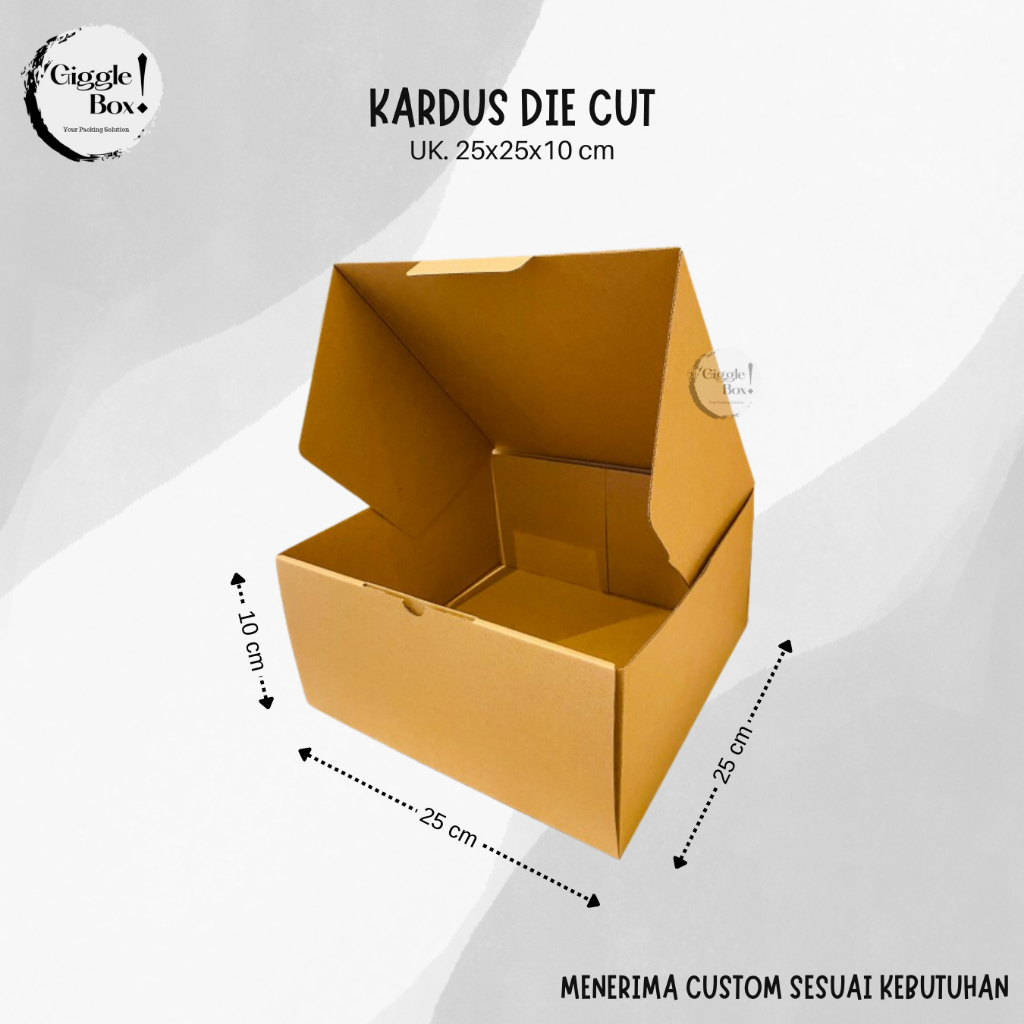 

Kardus Box Die Cut baru uk. 25x25x10 cm
