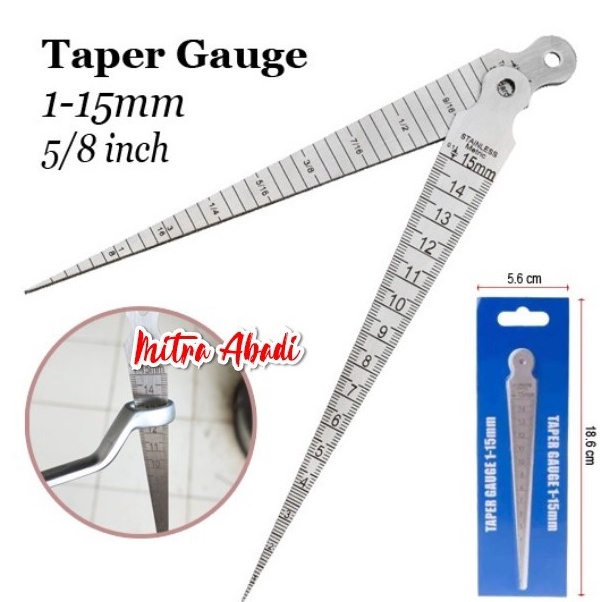 

ART L75P Taper Gauge 115 mm Alat Ukur Diameter Lubang Penggaris Lancip