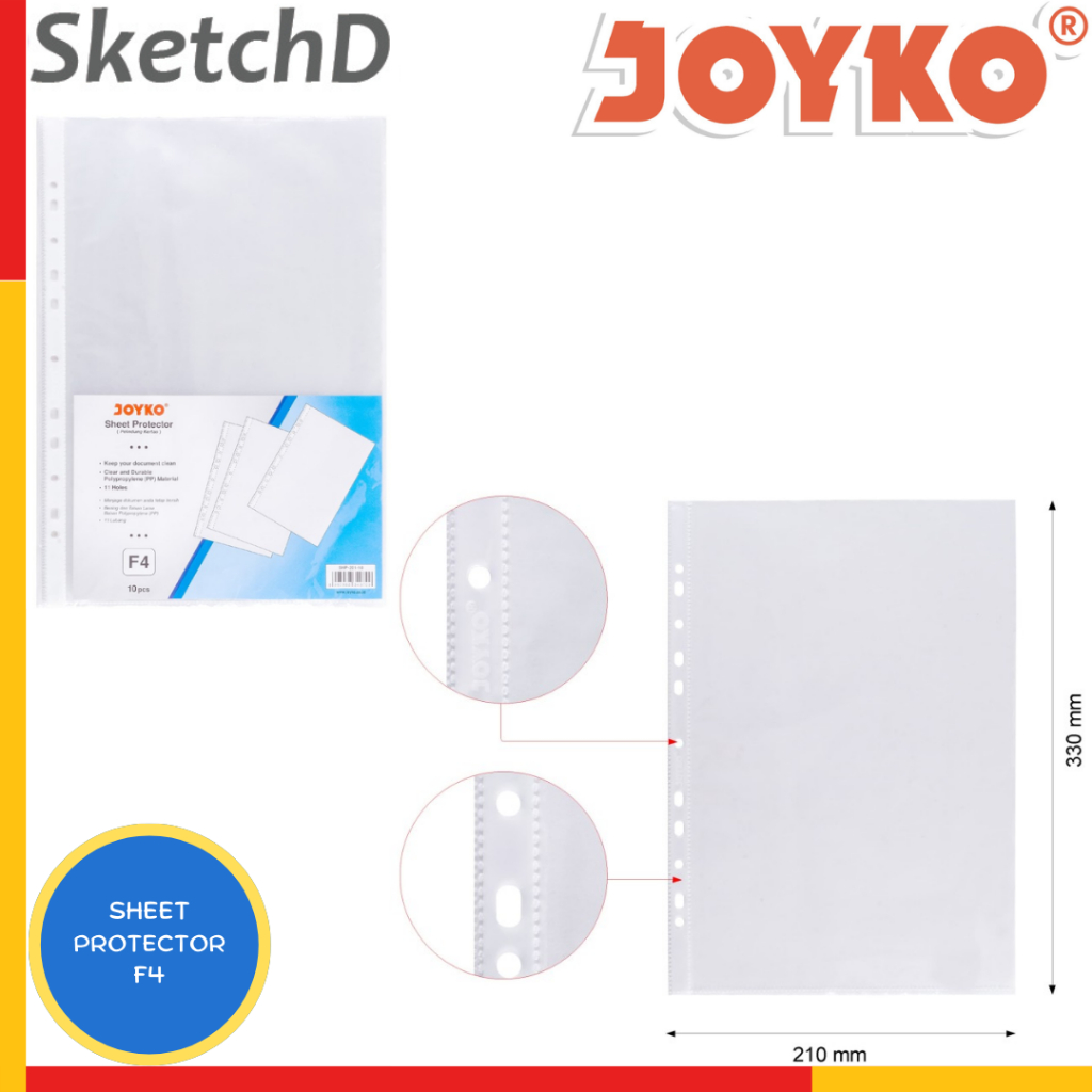 

Pelindung kertas F4 Joyko Sheet Protector SHP 201 10 isi 10 lbr