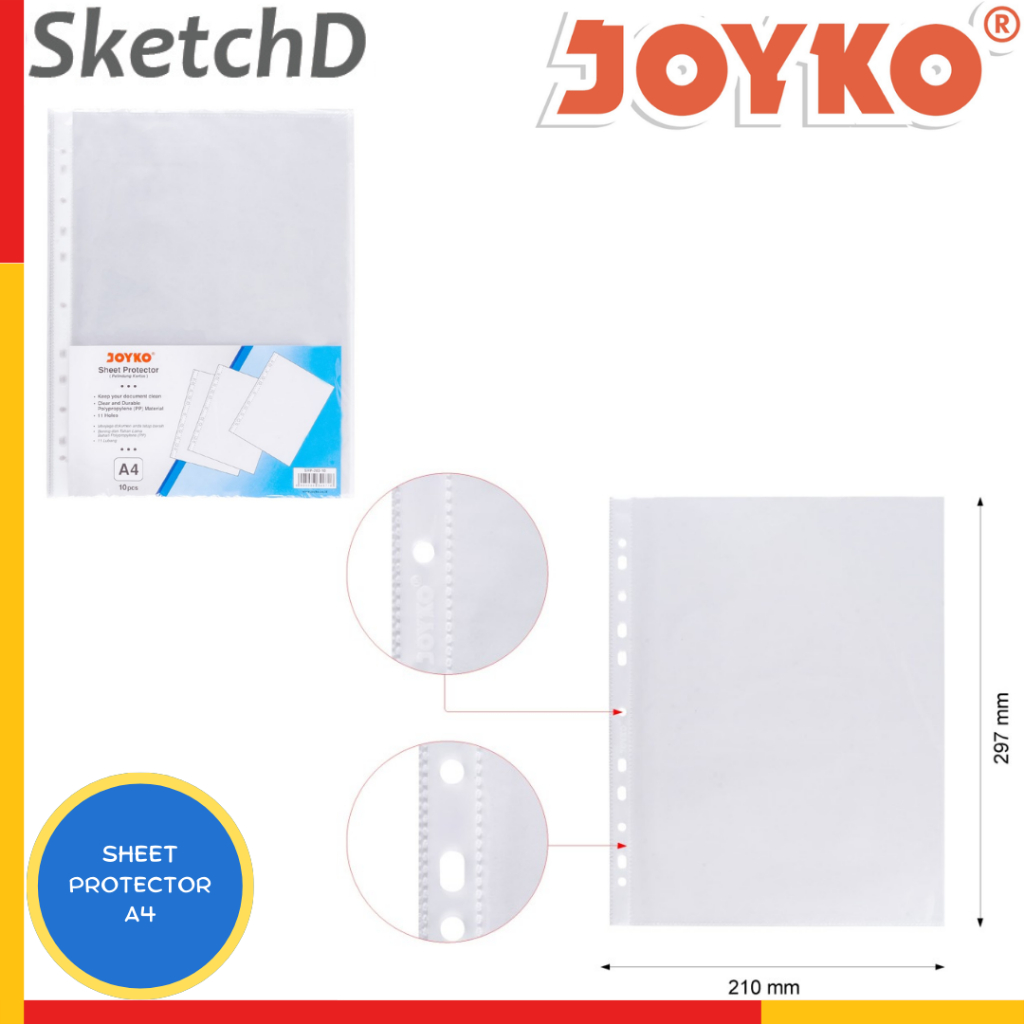 

Pelindung kertas A4 Joyko Sheet Protector SHP 202 10 isi 10 lbr