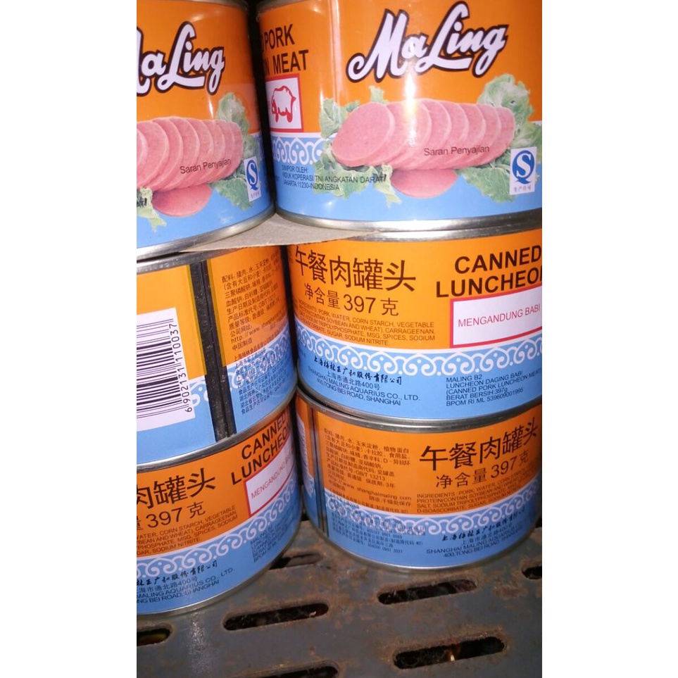 

Semangat Abis DAGING MALING TTS CANNED PORK LUNCHEON MEAT 397 GRAM