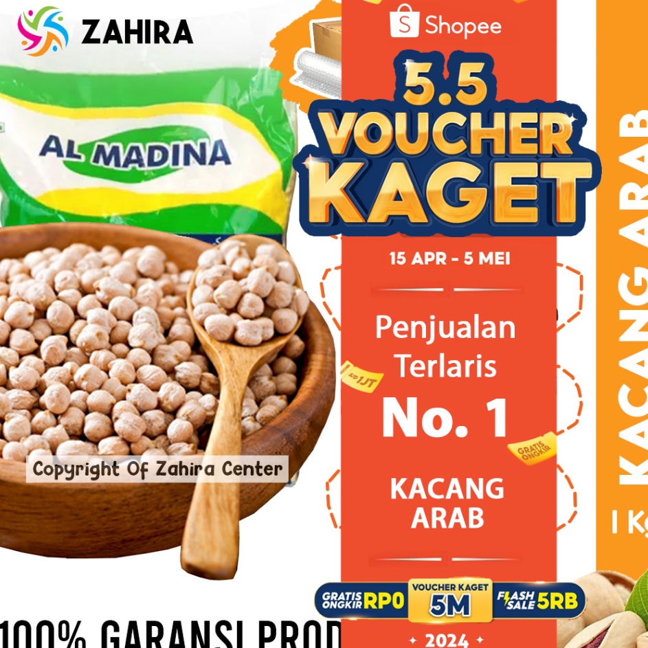 

Kepoin aja KACANG ARAB CHICKPEAS 1KG Premium Matang Souvenir Haji Umroh Mood Booster MPASI Almond Mede Panggang