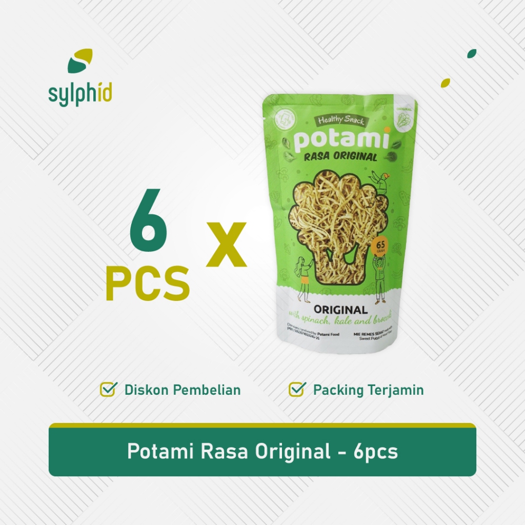 

Potami Mie Remes Original 65gr / Snack Sehat Tanpa MSG & Pengawet (6 pcs)