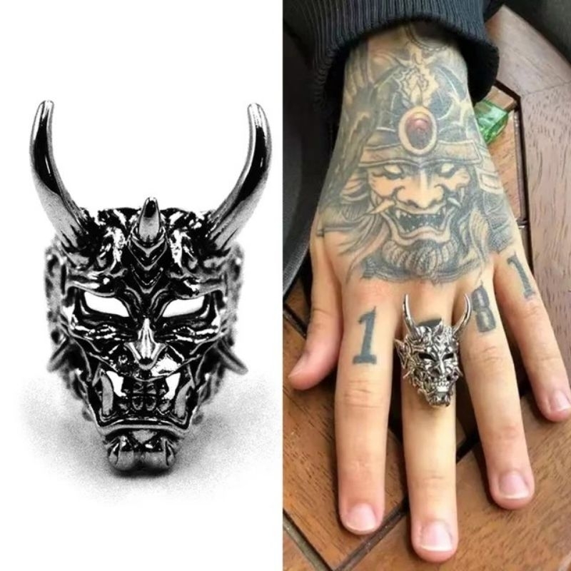 Skull Ring / Ancient Silver Ring Cincin Tengkorak / Punk Ring / Retro Ring