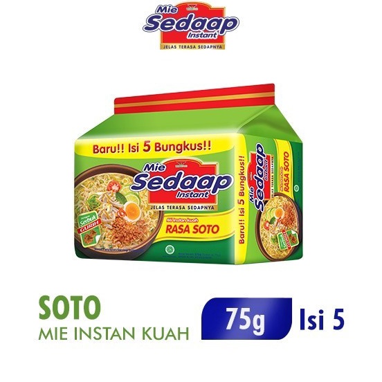 

Promo Keren Sedaap Mie Instan Soto Isi 5 Bag 75 gr