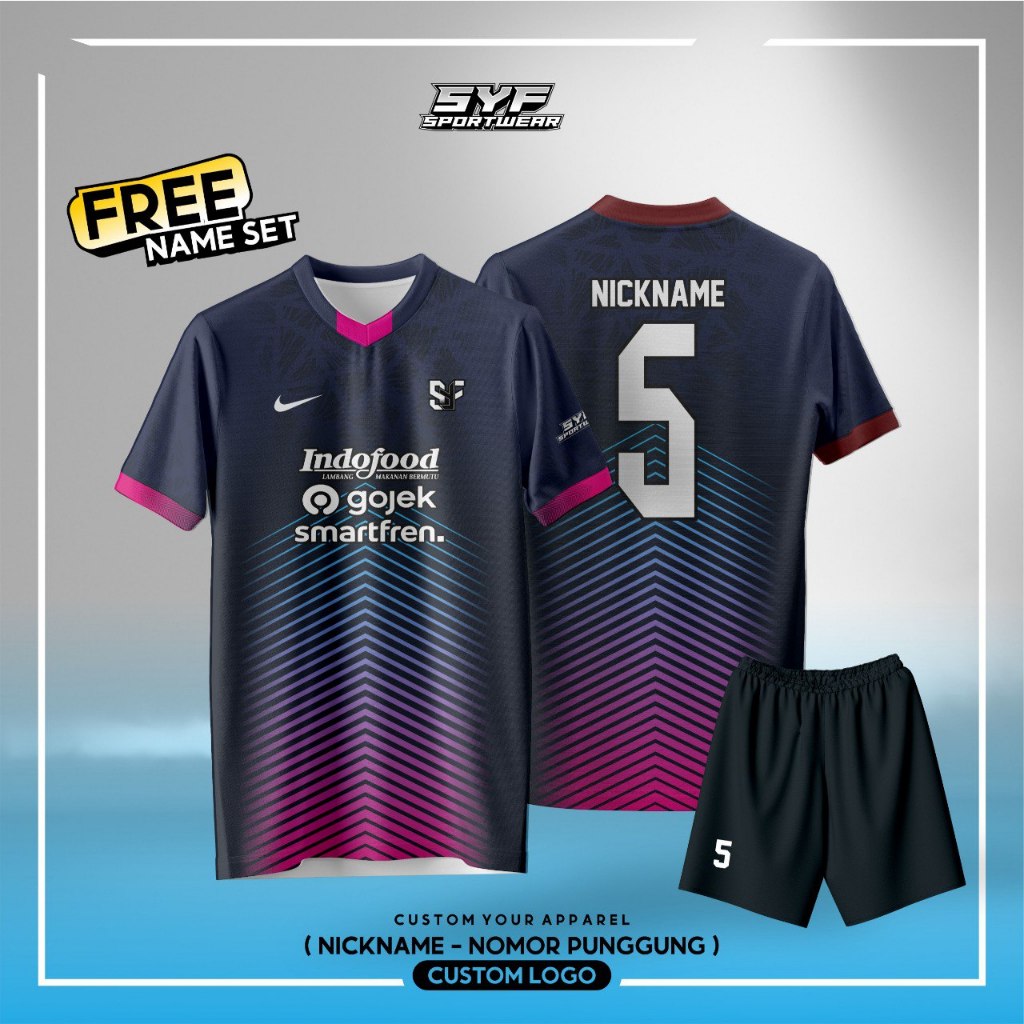 JERSEY FUTSAL PRINTING/JERSEY BOLA PRINTING/BAJU FUTSAL/BOLA DESAIN CUSTOM FREE NAMA