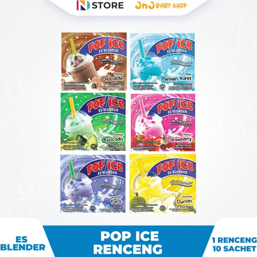 

Real Promotion POP ICE RENCENGRENTENG ISI 1 SACHET COKELATSTRAWBERRYAVOCADODURIANPERMEN KARETTAROBLUEBERRYCAPPUCINOCOKELAT BISCUITMOCCACINOVANILLALATTECHOCO CREAMMELONGRAPELYCHEEES DOGERES TELERMANGO
