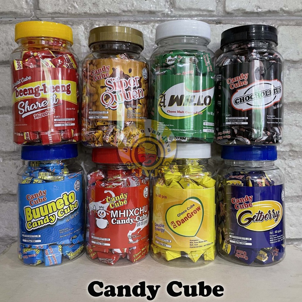 

Sedia Permen Cube Viral Candy Cube Milo Willo Getberry isi 6 pcs