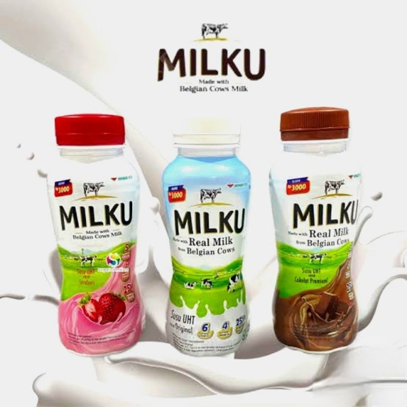 

MILKU SUSU UHT DARI SAPI Belgia - REAL MILK SUSU SAPI ASLI