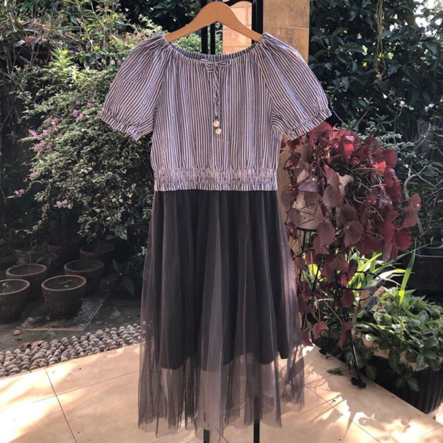 Preloved dress Tile kombinasi
