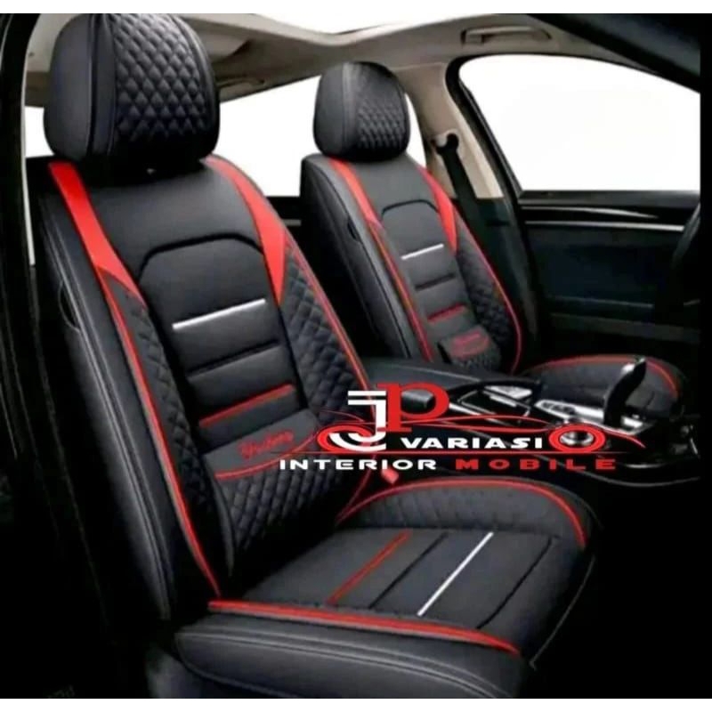 cover jok mobil Avanza Xenia full set 3 baris busa tebal