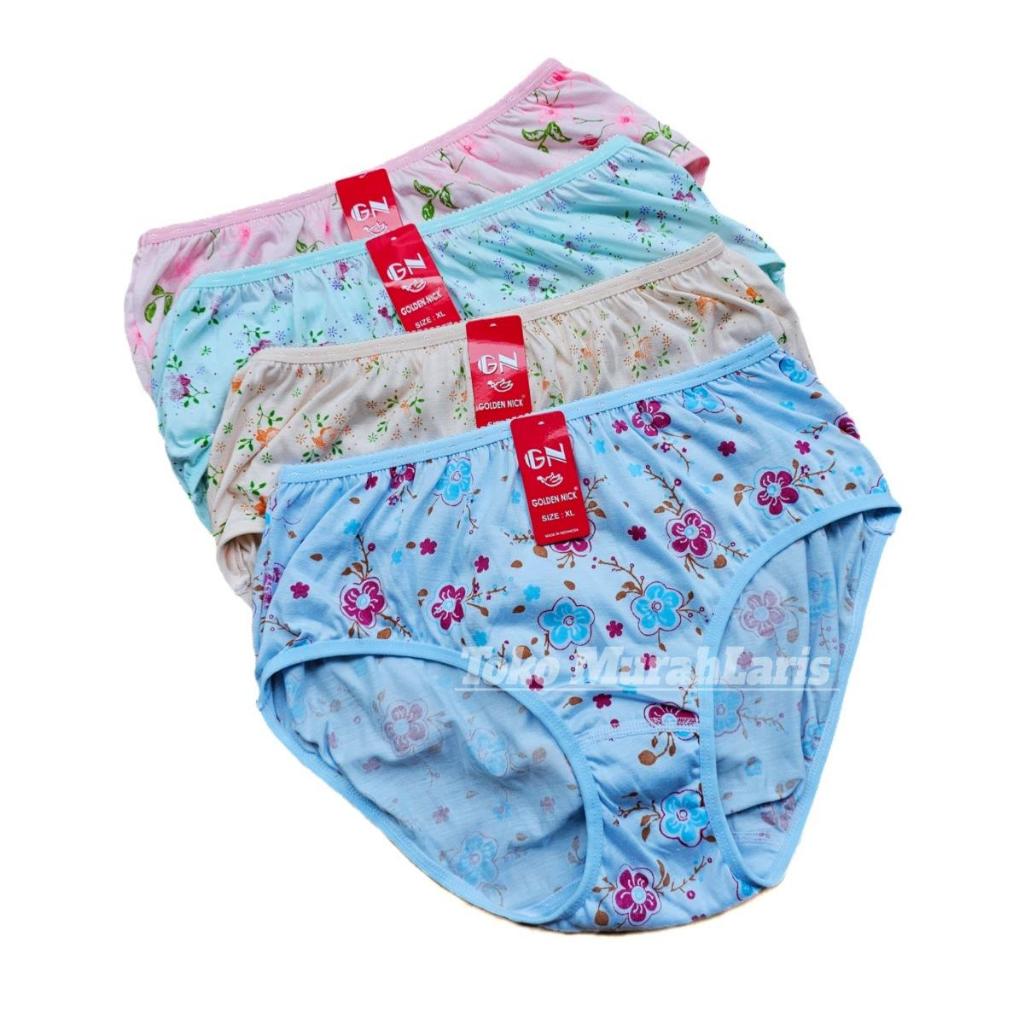 Cd Wanita Golden Nick Motif Kembang 937 S | Celana Dalam Wanita Dewasa Lusinan