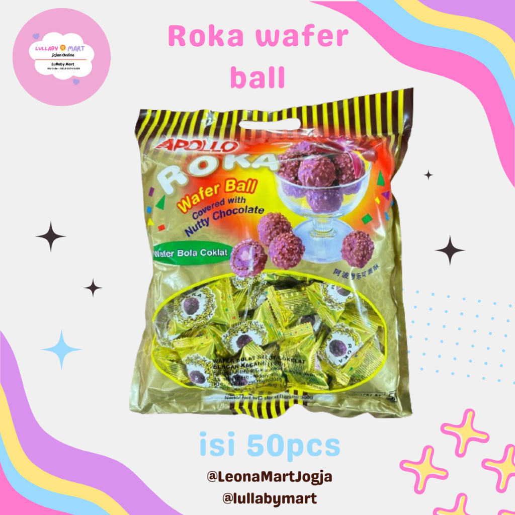 

Apollo roka coklat wafer ball isi 50pcs