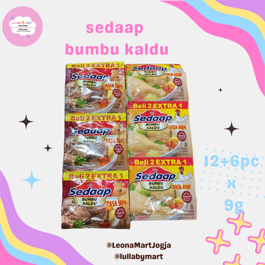 

Sedaap bumby kaldu rasa ayam & sapi 12+6 x 9gr