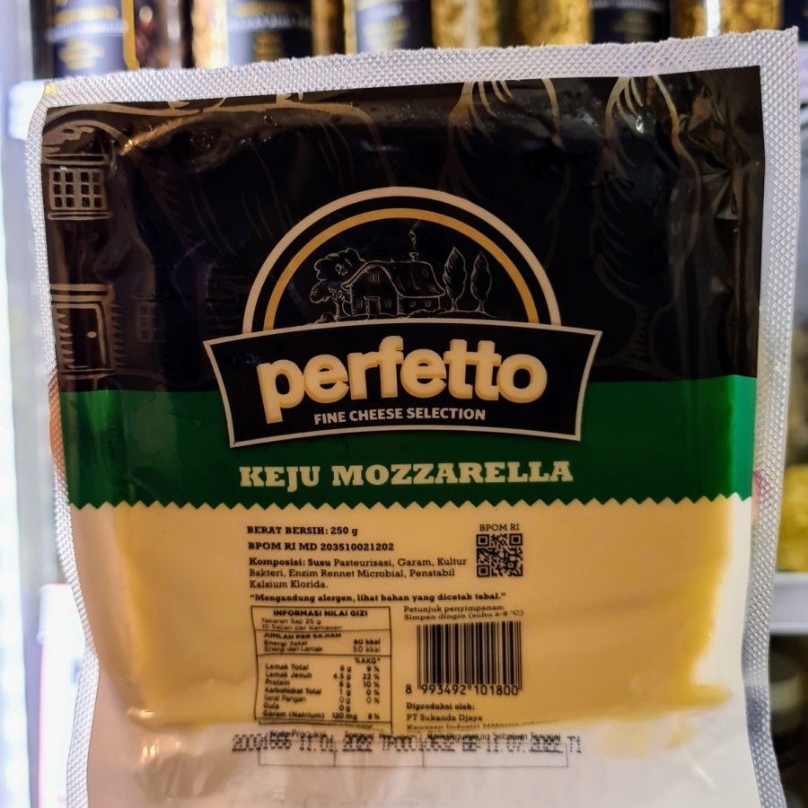 

PERFETTO KEJU MOZZARELLA 250GR CHEESE