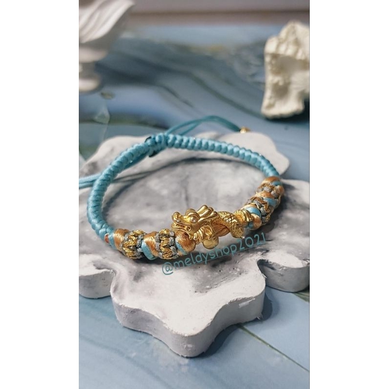 charm shio naga gelang tali merah keberuntungan gelang pria wanita gaya korea emas hongkong 23k 24k 