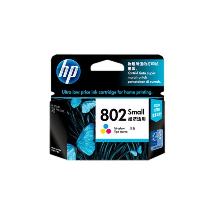 HP 802 Color CH562ZZ Cartridge Tinta Printer Deskjet 1000 1010 1050