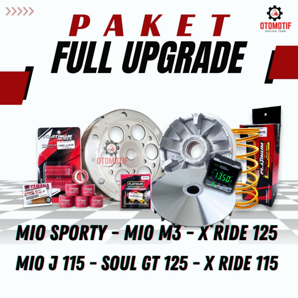 Paket Full Upgrade Cvt Yamaha Mio J Sporty M3 Fino Xride Soul Gt Nouvo Xeon Karburator Fi 115 125  O