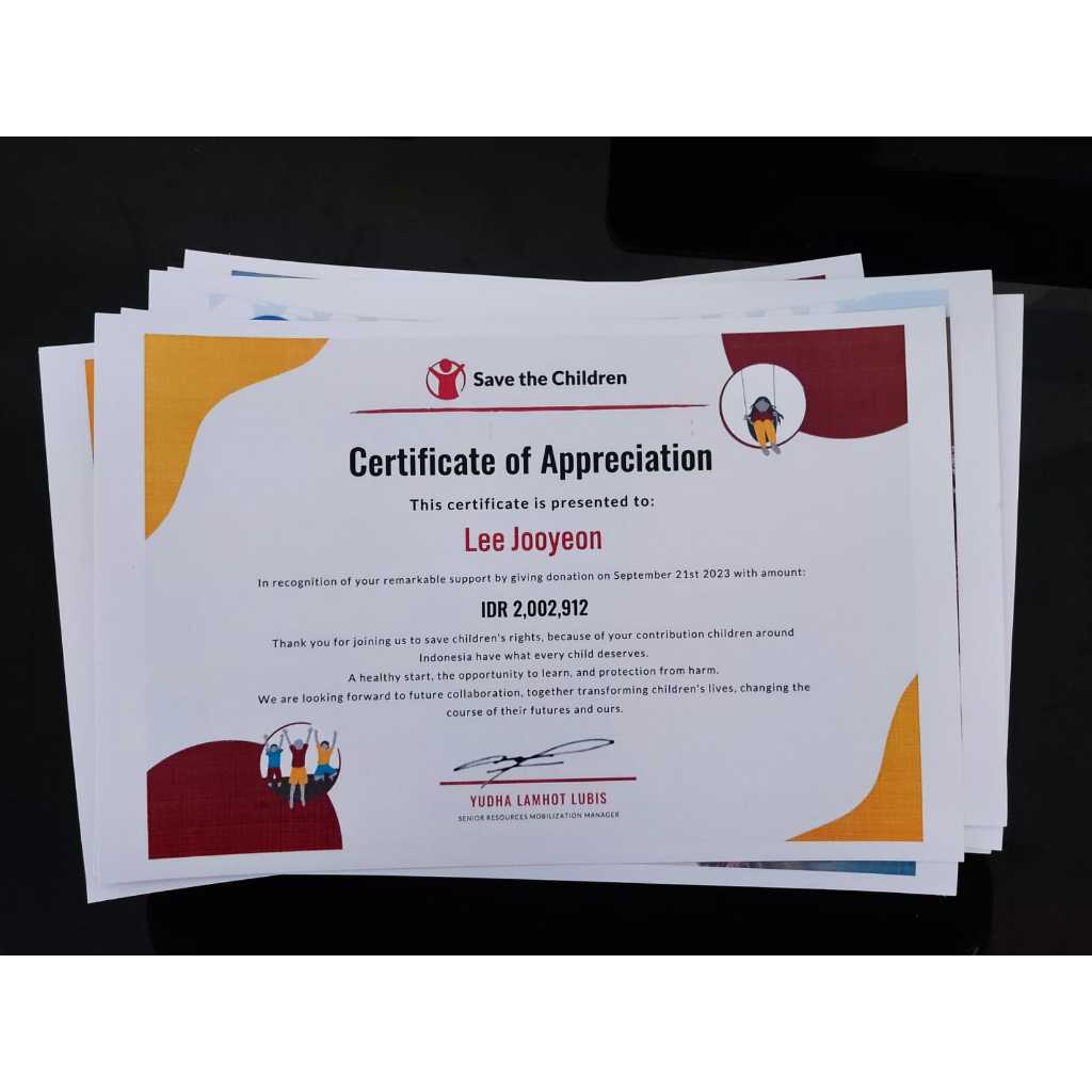 

Sertifikat Piagam Penghargaan Custom Elegan / Sertifikat Piagam Murah Berkualitas / Sertifikat Custom