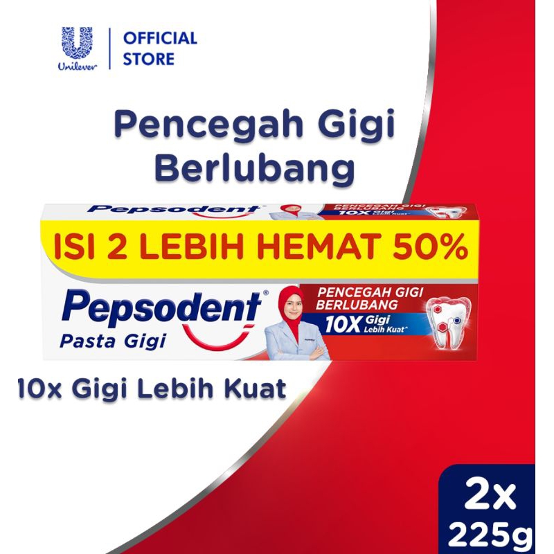 

BUNDLE ISI 2 pasta gigiPEPSODENT Pencegah Gigi Berlubang Pasta Gigi Odol 225gr BELI 1 GRATIS 1 2X225 Gram Gratis ongkir