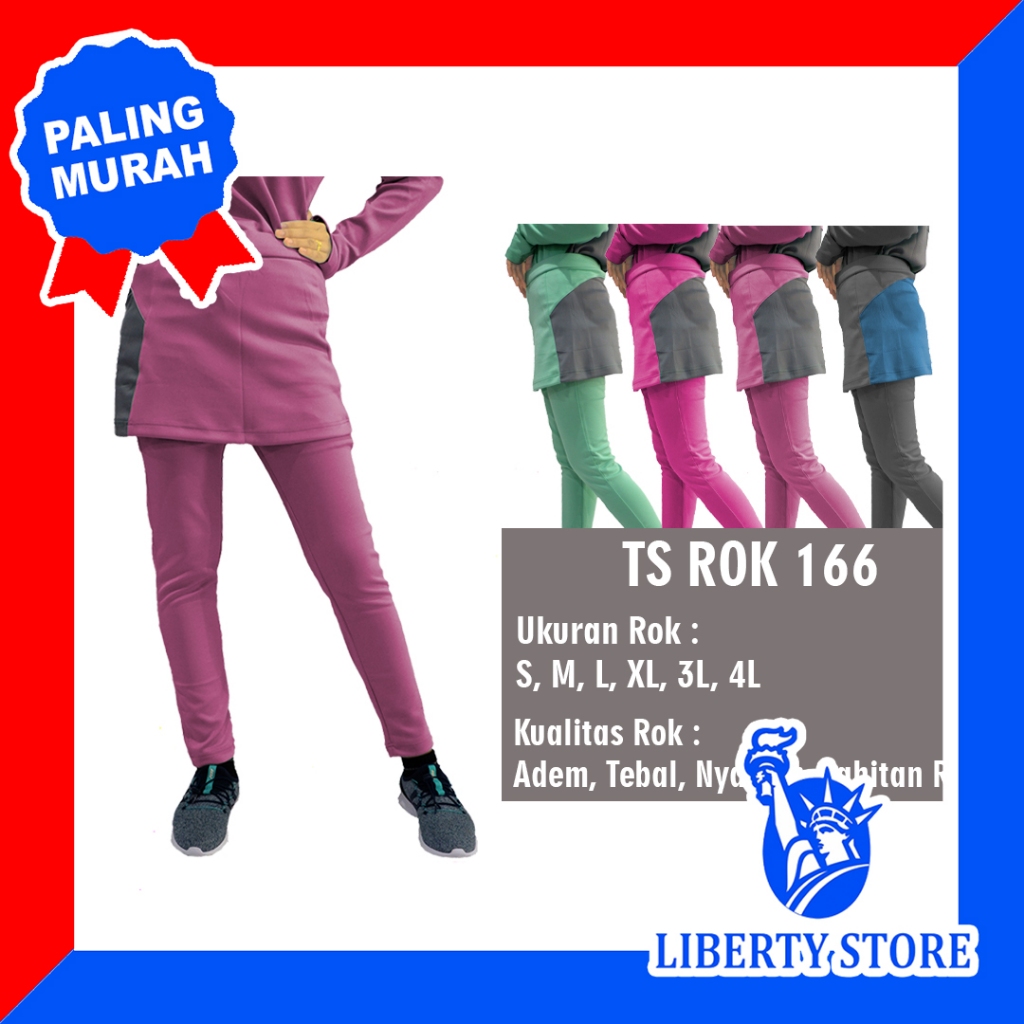 Celana Rok Senam Muslimah TS MOU 166 Rok Celana Muslimah